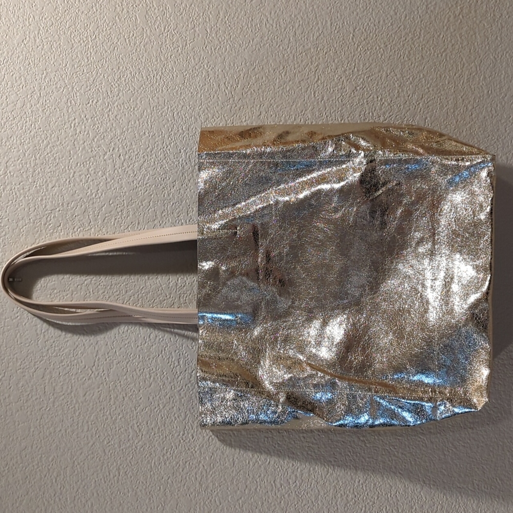 Prive by Sorial gold lamé tote